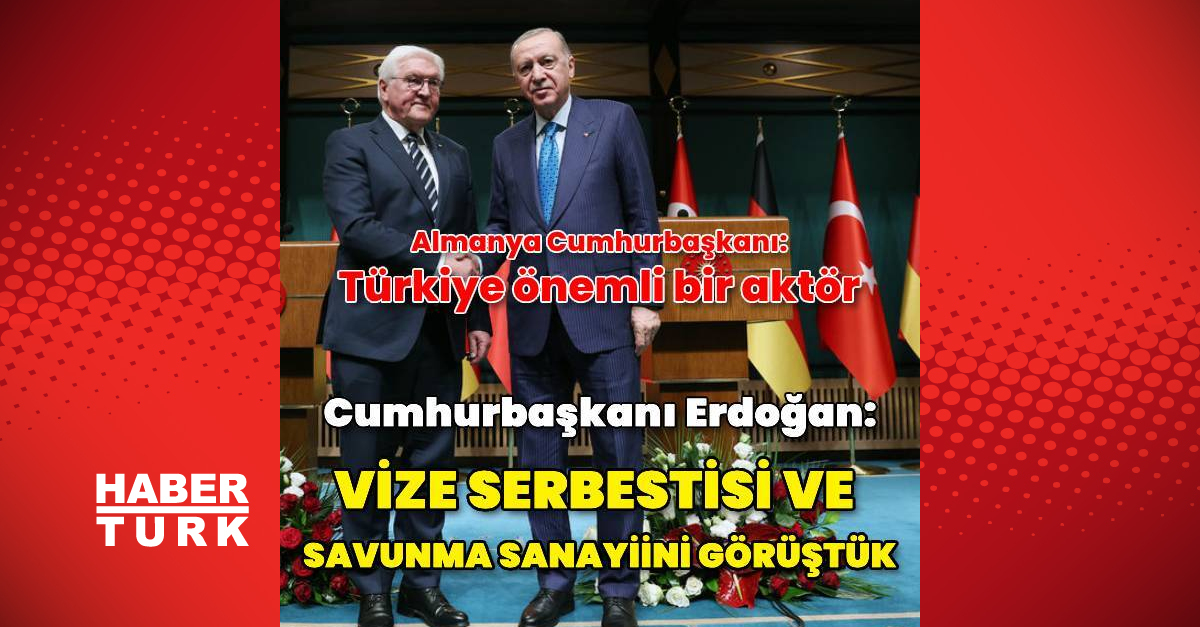 Cumhurbaşkanı Erdoğan, Almanya Cumhurbaşkanı Steinmeier ile bir araya geldi